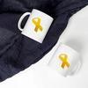 Golden Ribbon Stickers Childhood Cancer COPD Awareness Stickers Self-adhesive Ribbon Shape Stickers for Fundraising Awareness Campaigns