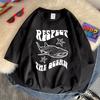 Respect The Ocean Protecting Whales Print Mans T-Shirts Fitting Oversized T-Shirt Leisure Soft Tshirt Pleasure Breathable Tops