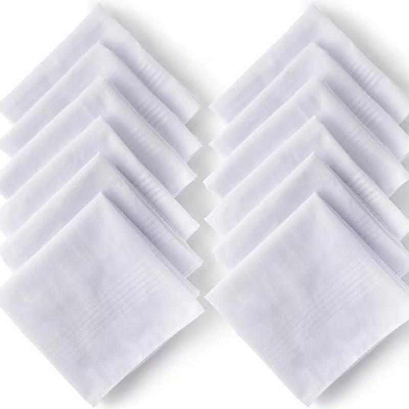 White Pocket Square Handkerchief for Women Wedding Handkerchief Pocket Handkerchief for Bride Groom Wedding Gift