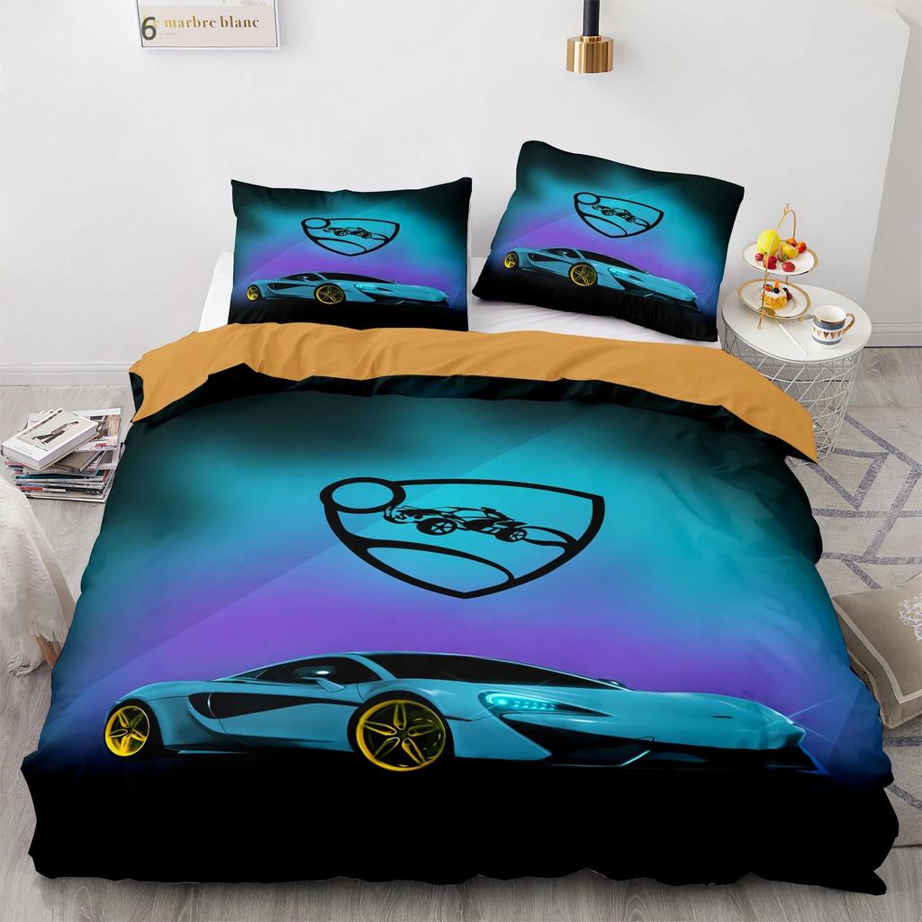 New Rocket League Bedding Set Bedspread Single Twin Full Queen King Size Car Rocket League Bed Set Aldult Bedroom Duvetcover
