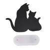 Cat Night Light LED Light Sensing Sound Activated Black Cat Silhouette Lamp for Living Room Hallway Kitchen Bedroom