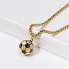 3D Fußball Halsketten für Männer, Solide Edelstahl Lässige Fußballer Anhänger, Sportliebhaber Jungen Geburtstagsgeschenke Schmuck