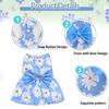 Pet Floral Princess Dress Big Bow Design Lightweight Soft Adjustable Dogs Cats Clothes For Walking