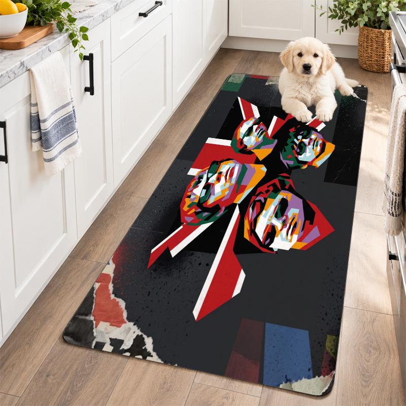 Flannel Kitchen Mat Oasis Soft Area Rug Non Slip Floor Carpet Home Decoration