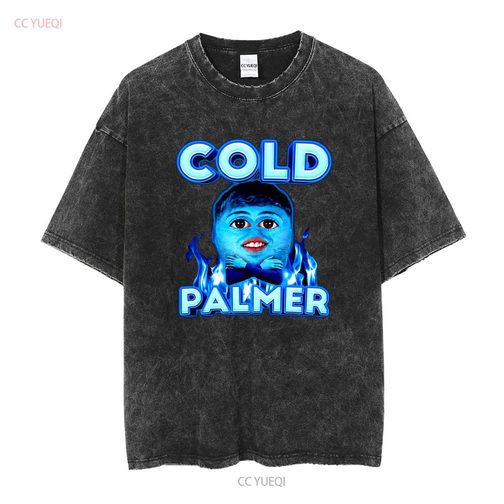 Koszulka Cold Palmer M z długim lub krótkim rękawem vintage spranie Unisex miękka rozciągliwa moda stylowa lekko góra do noszenia na co dzień