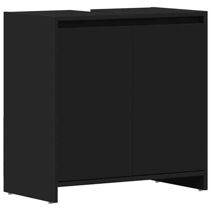 VidaXL Bathroom Cabinet Black 60x33x61 Cm Chipboard