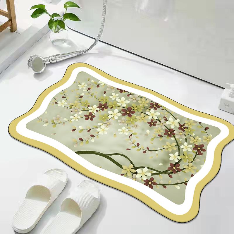 Diatom mud household non-slip bathroom kitchen door mat new bathroom absorbent floor mat