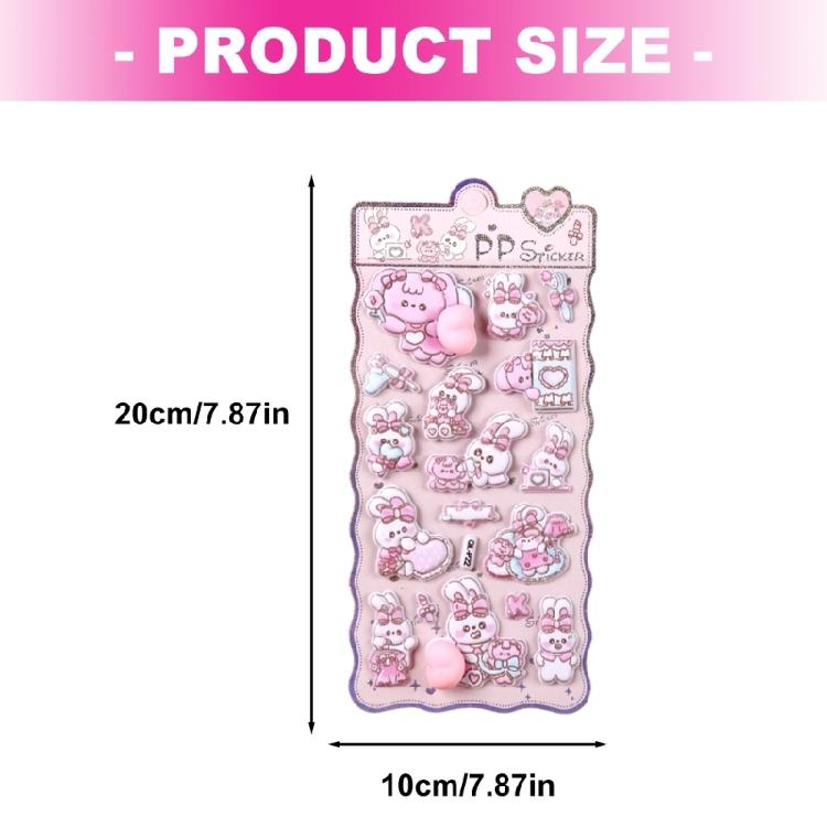 Reusing Tiny Sticker for Phone Case Notebook Handcraft Cute Puffier Sticker for Kids, 3D Design Sticker for Boys Girls
