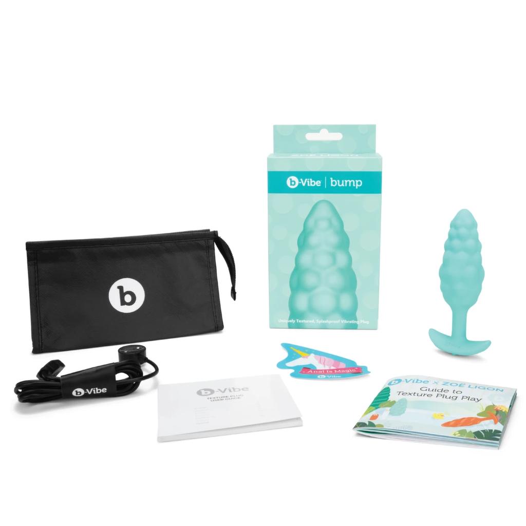 Vibrating anal plug - B-Vibe Texture Plug Bump Mint