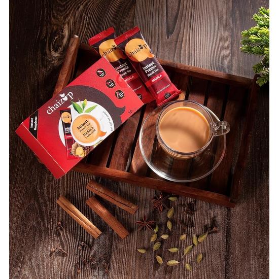 Chaizup Premium 1 Min Instant Masala Tea Premix - 30 Sachets | Masala Flavours | 30 Servings | 420g (Pack of 3)