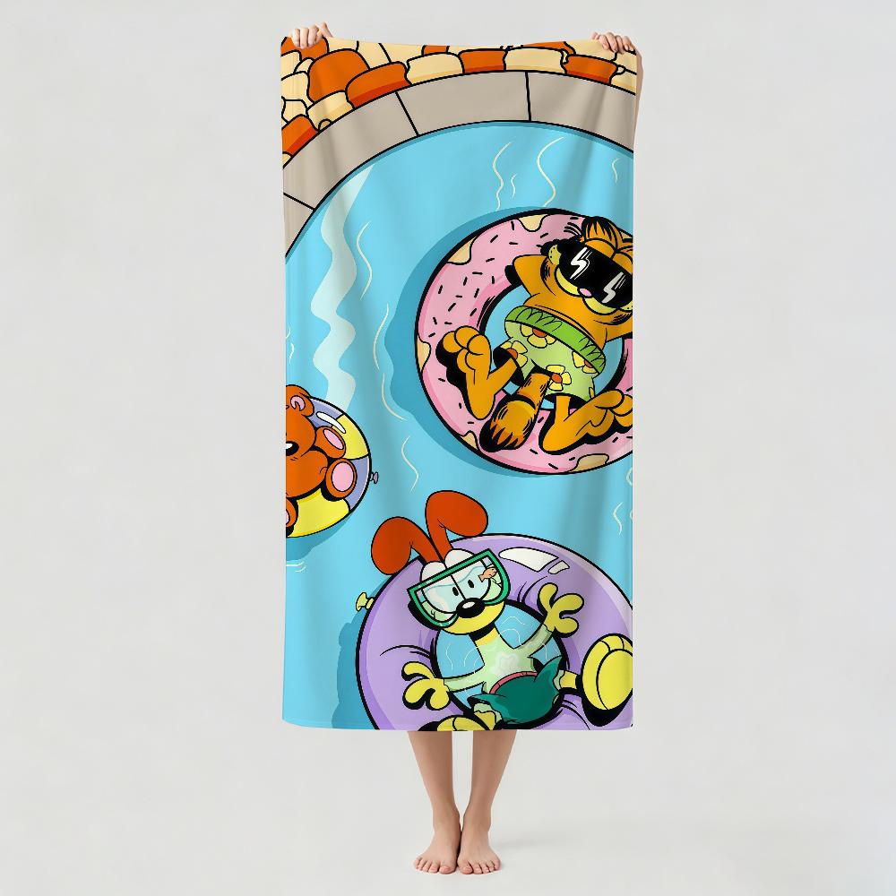 Cartoon cute G-Garfield Towel Drying Bath Towel Applicable To Light Swimming Camping Yoga Beach Out