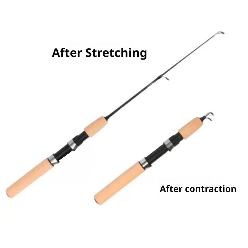 55/65/75cm Ice Fishing Rod Portable Shrimp Fishing Pole LightWeight River Comfortable Grip Carp Tackle Pesca Fishing Equipment