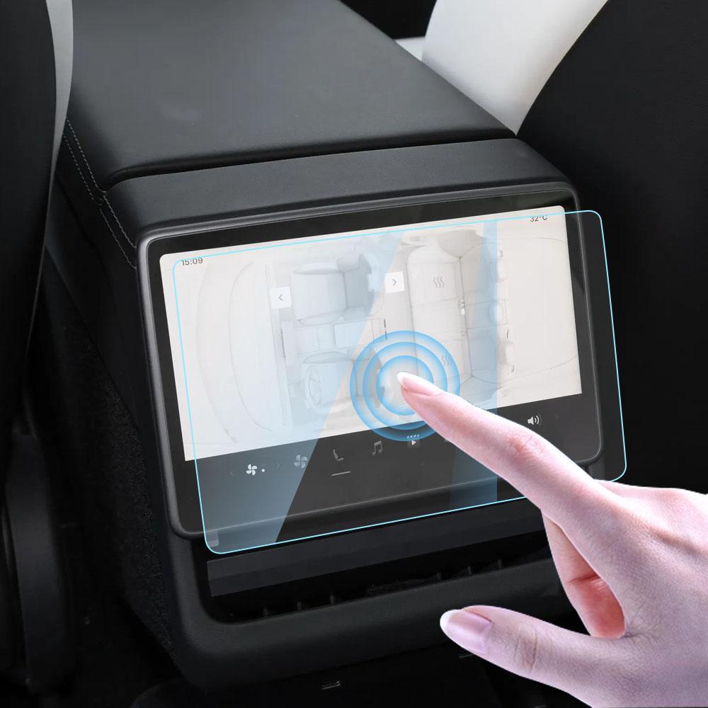 For Tesla Model 3 Highland 2024 Tempered Glass Film Protector HD Rear Seat Control Touch Screen Film Protection