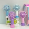 Rechargeable Handheld Cartoon Mini Fan with Base - Portable, Creative, Desktop-Friendly