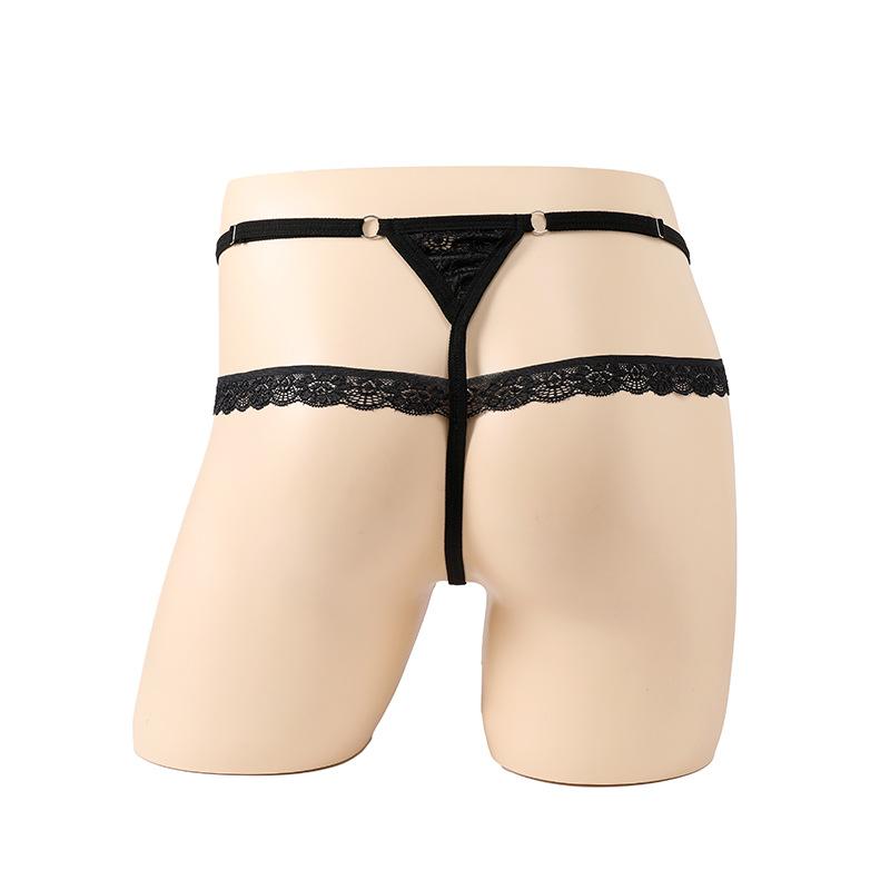 Men's stretch panties, hollow lace quadrangle thong sex underwear, men's sex underwear
