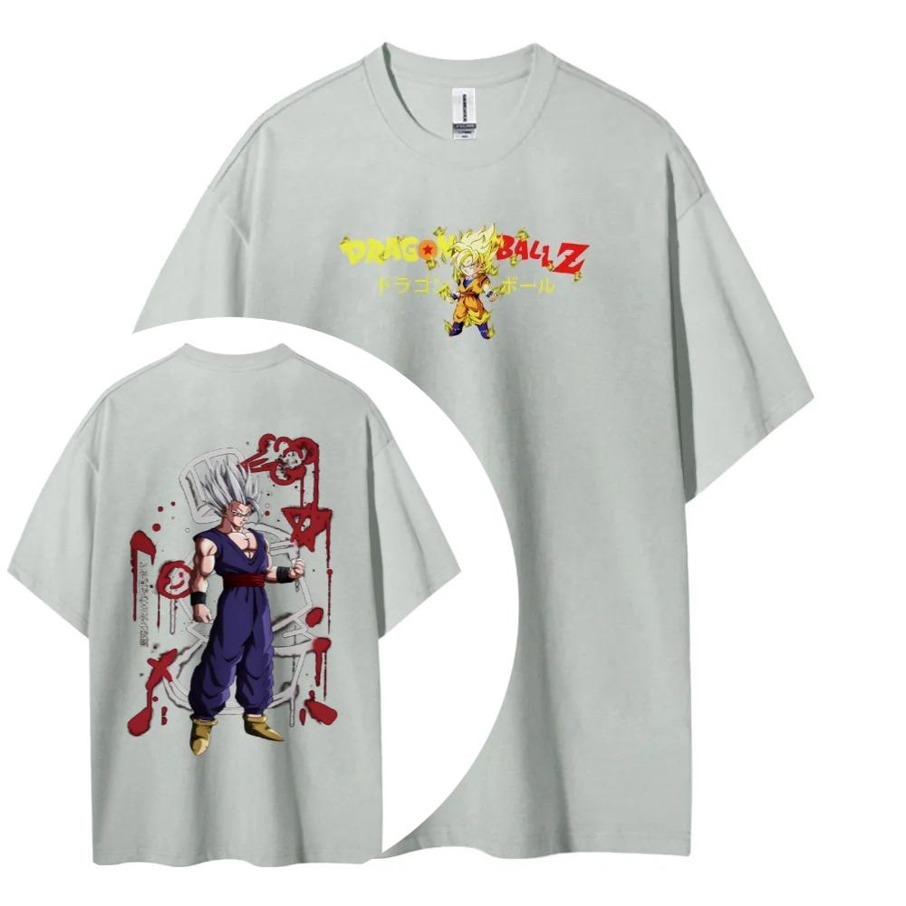 Dragon Ball Tshirt Mens Pure Cotton Casual Tshirt Round Neck Short Sleeve Clothing Summer Sports Casual Short Sleeve Popular