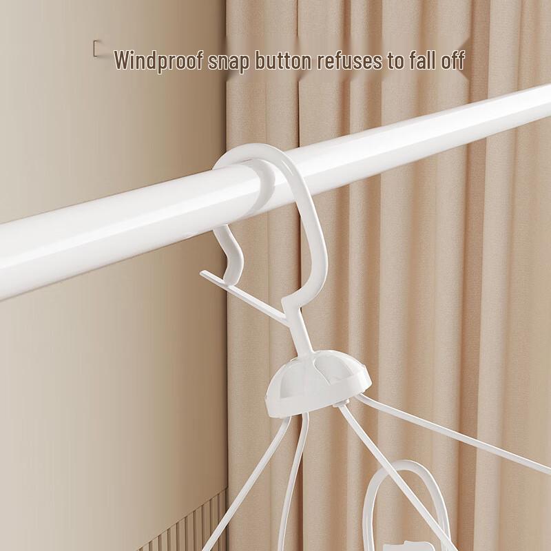 OIMG Multi-clip Laundry Drying Rack with Shoe Hanger