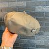 Chic Faux Leather Beret for Women - Waterproof, Non-Stretch, Fashionable British Retro Style Octagonal Cap