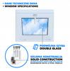 Ventana Blanca PVC Oscilobatiente 60X50 Nueva 600X500, Oscilante Desde Arriba Doble Acristalamiento