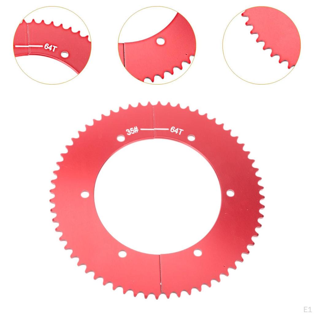 Mini Bike Sprocket Motorcycle Parts 35 Chain 64 T Aluminum Rear Drive for