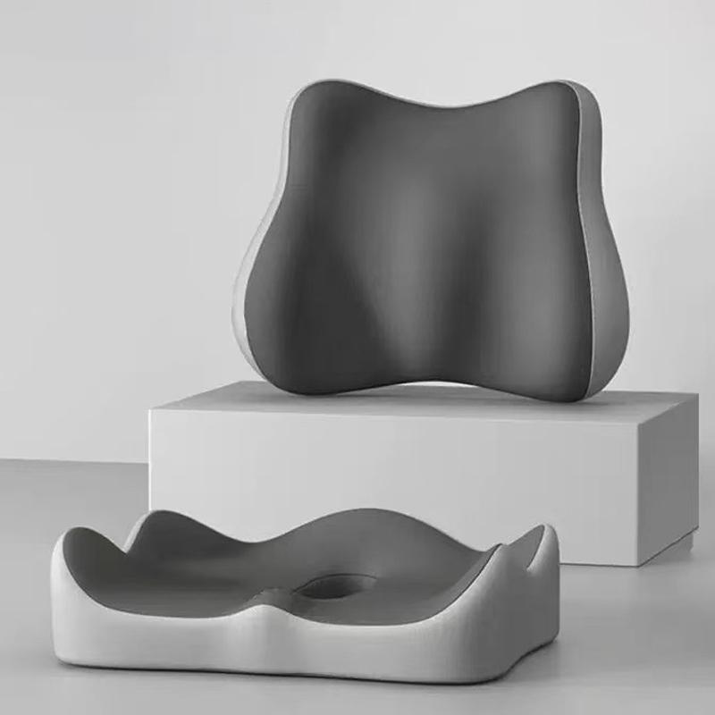Curved Memory Foam Cushion - Coccyx Comfort; Ideal Pressure Relief for Car or Office, 1PC
