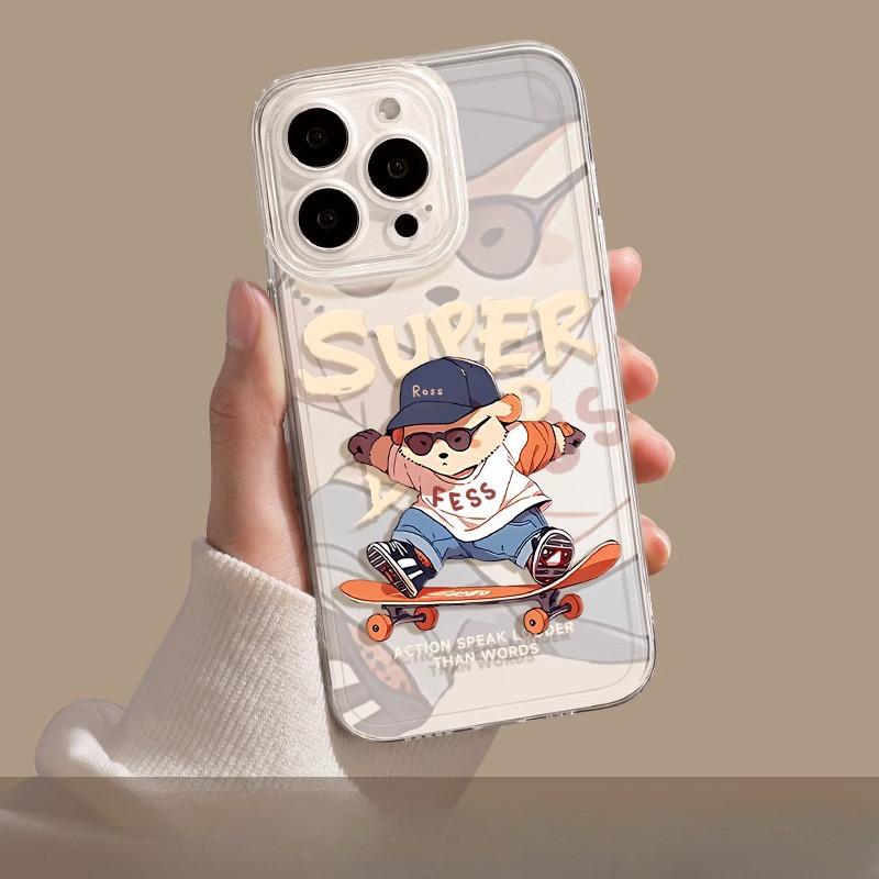 Suitable for Apple 16 Phone Case 15plus, Transparent 14 Silicone 13mini Protective Case 12promax