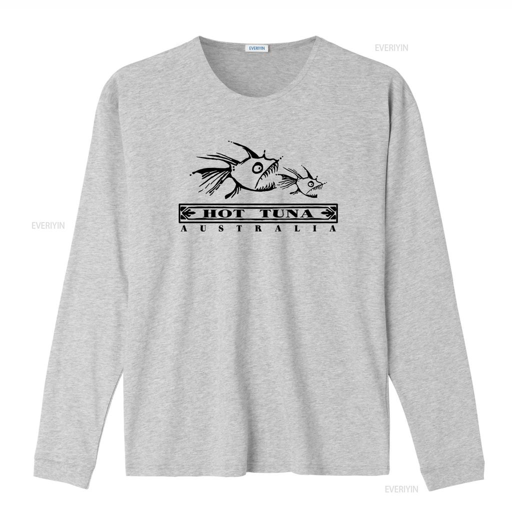 Hot Tuna Austrálie Vintage Tričko s potiskem ryb pro muže Velikost Střední vintage Vyprané homme Lehce streetwear designové oblečení