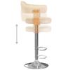 Bar Stool 2 pcs Cream Bentwood and Faux Leather