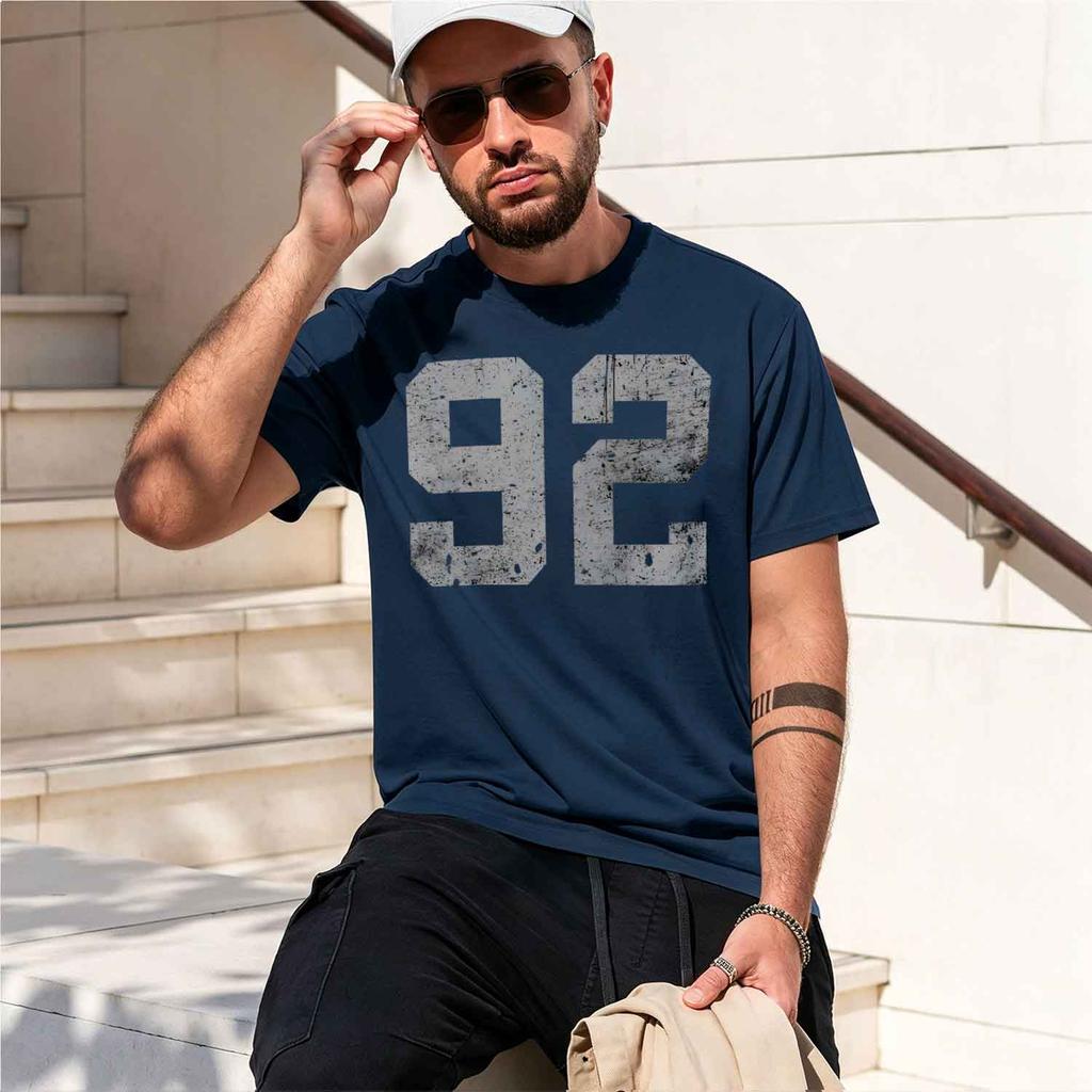 Number 9 Number 2 Printed Unisexs Casual Round Ne Tshirt Versatile Printed Pattern Unisexs Unisexs Gift 2026 New Model Shortsleev