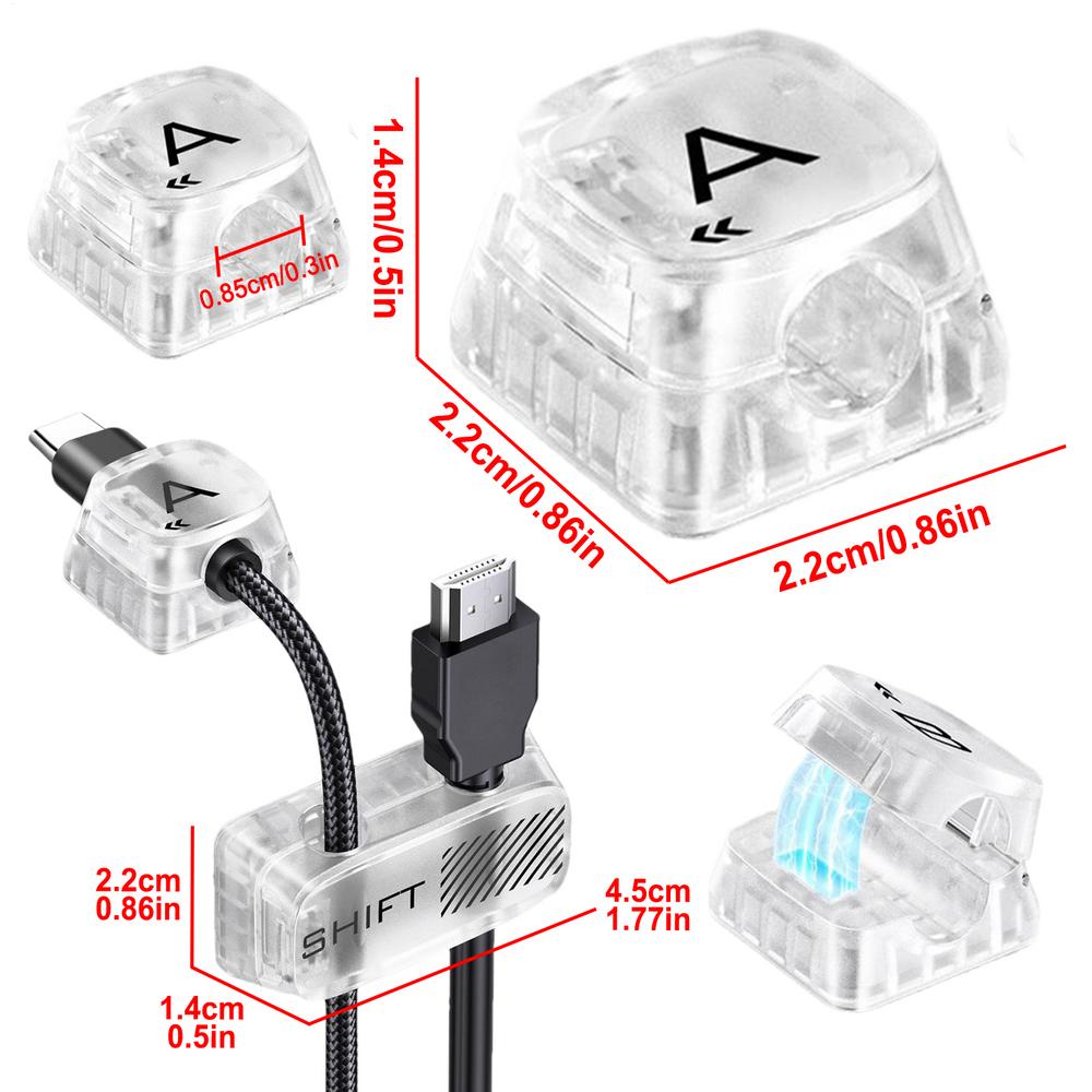 

Magnetic Cord Holder Multipurpose Phone Charging Cable Management Clip Cords Wire Organizer for Wall Nightstand Accessories чистый