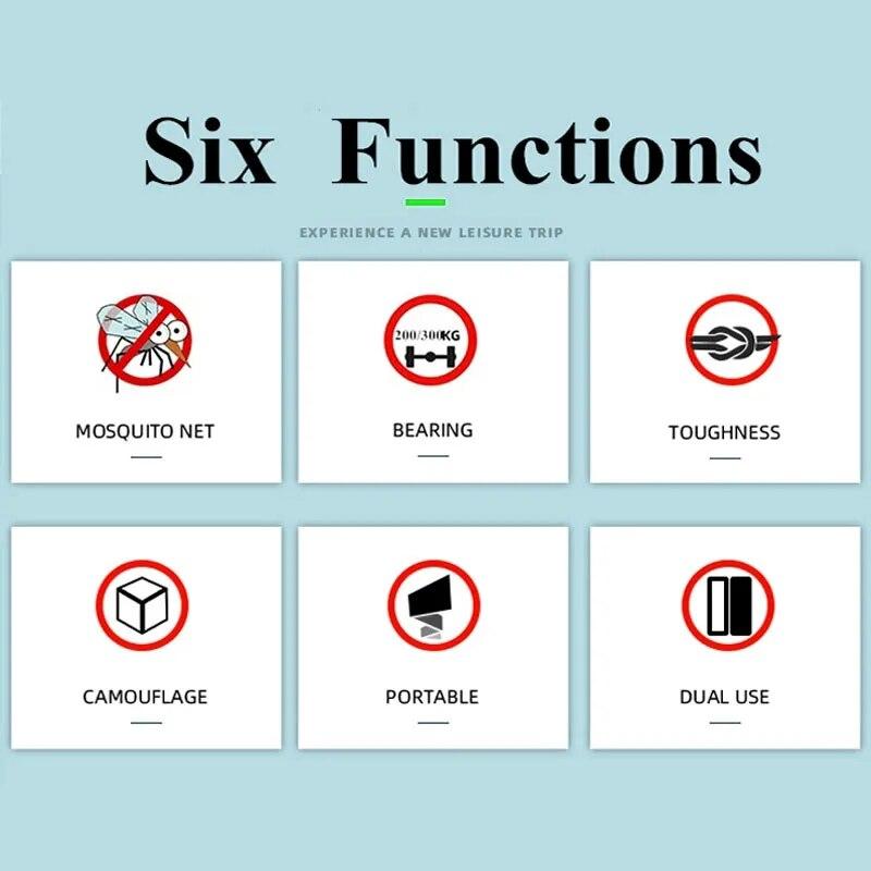 Rede portátil de acampamento ao ar livre, 1-2 pessoas, balanço com mosquiteiro, cama suspensa, ultraleve, turista, rede de dormir