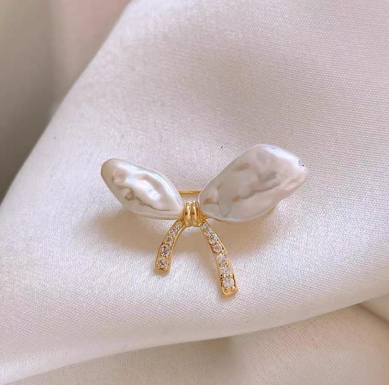 Mihmily Brand - Bow Brooch, Retro, Elegant and Sweet