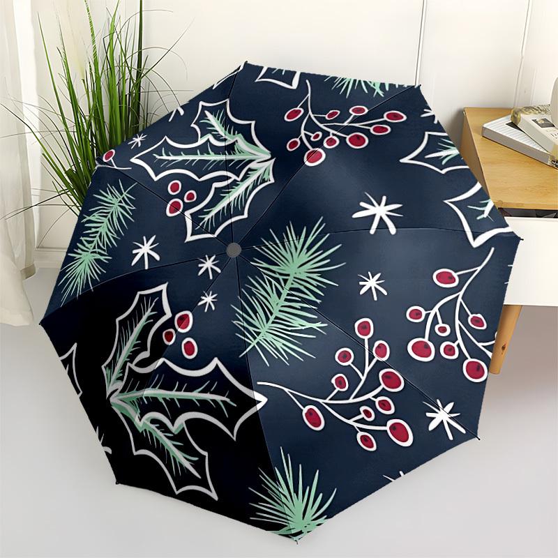 

1pc Winter Festive Automatic Open/Close Umbrella - All-Season Portable Umbrella for Women/Men yy251213008