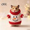 Haustierfotografie Kostüm Weihnachten Hamster Pullover, Weich Gestrickt Niedlich Feiertags Outfit, Gemütlich Klein Warm Kleidung Rollkragen Festlich Winterkleidung