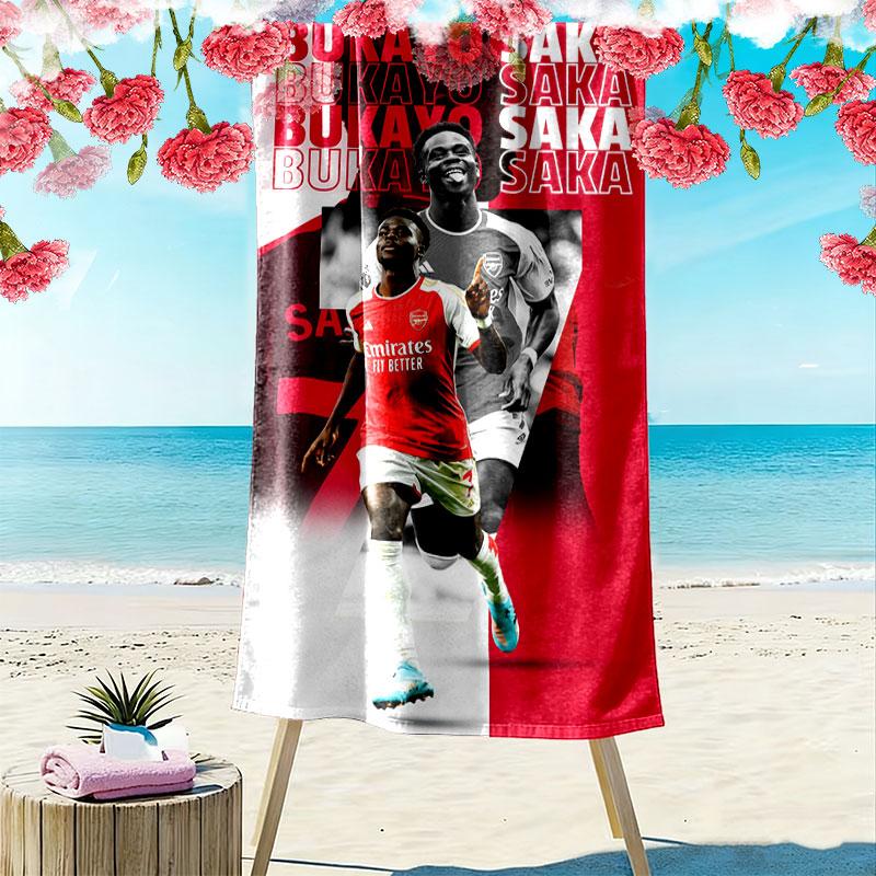 Bukayo Saka Spirit Beach Towel, Large Soft Quick Dry Towel for Beach Camping Swimming
