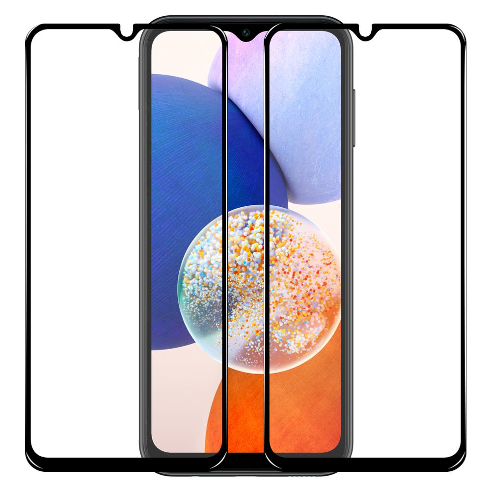 NORTHJO 2Pcs A+ Silk Printing Screen Protector for Samsung Galaxy A14 5G/4G,0.3mm 2.5D High Aluminum-silicon Glass Full Screen Film