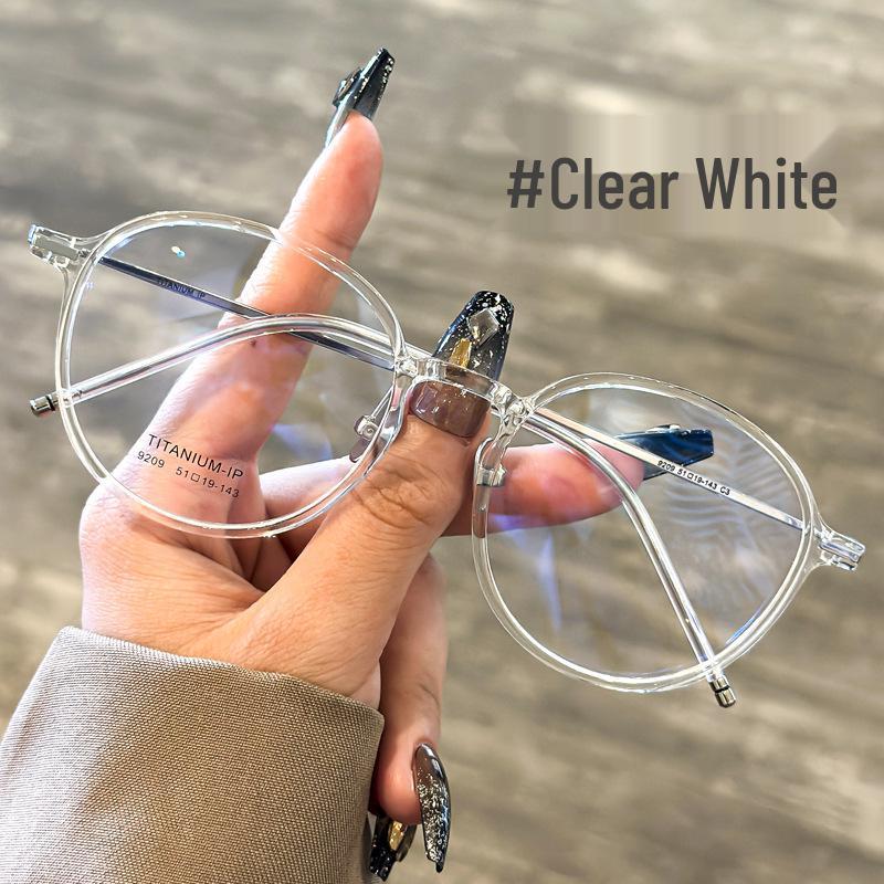 Nerd Ultralight Pure Titanium Eyeglass Frames for Women - 8g, Style 9209, Flattering, Nearsighted.