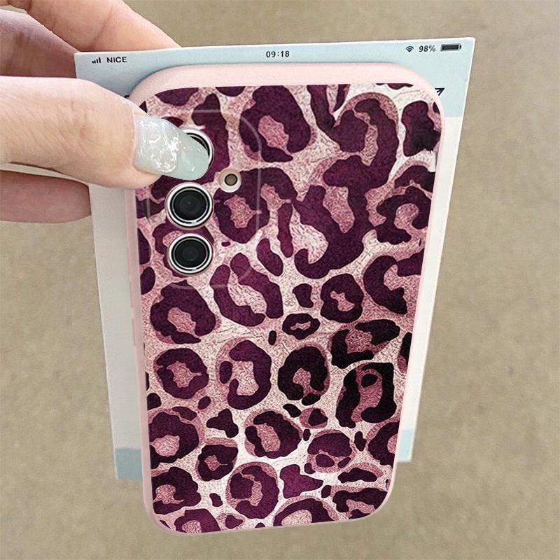 Luipaardprint Hoesje Voor Samsung A18 A57 A37 A17 A56 A36 A26 A16 A55 A35 A25 A15 A54 S21 FE S22 S23 S24 Plus S25 S26 Ultra Siliconen Cover