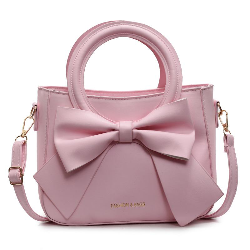 Simple commuter women's bag 2025 new trendy high-value retro bow portable shoulder messenger bag