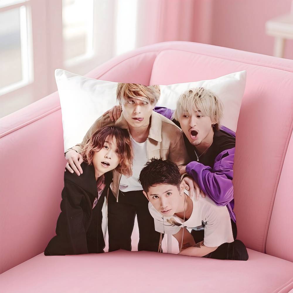 One Okband O-One Ok R-Rock Ambitions Pillow Case Pattern Printing Pillowcase Living Room Sofa Cushion Cover Bedroom Room Decor