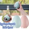 Gifts Egg Shape Automatic Bottle Opener Stainless Steel Press Type Magnetic Bottle Opener Cap Opener Home Kitchen