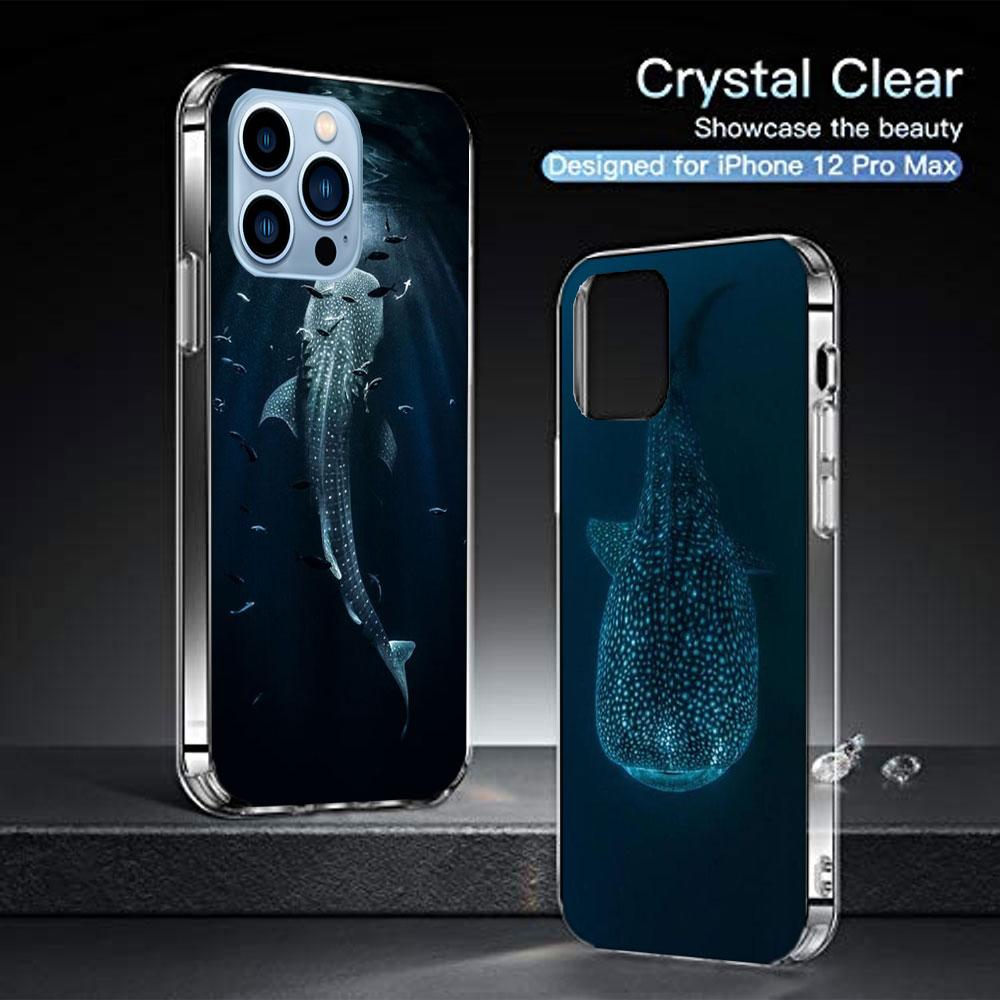 Ocean Whale Shark Swimming Cases Phone Case For Iphone 17E 16E 17 Air 16 Pro Max 15 Pro 14 Plus 11 13 12 Mini Cover Cases Compat
