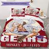 One Piece Pattern Bedding Uilt Set Uilt Cover Pillowcase Home Decoration Birthday Gift (1 * Duvet Cover + 2 * Pillowcase Without Core)