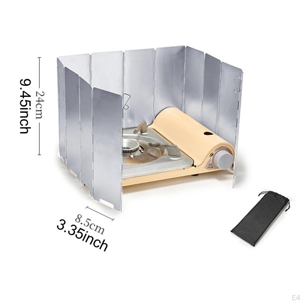 Camping Stove Windscreen Camp Wind Guard Outdoor Windshield Blocker for Hiking