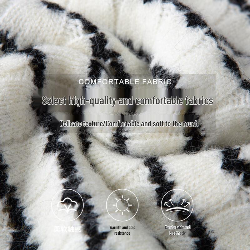 Handu Yishe Women's Wool Blend Round Neck Knitted Sweater