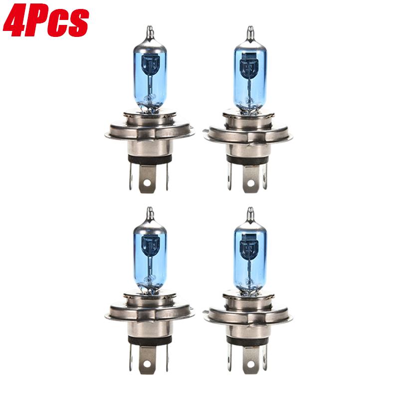 10Pcs H4 Car Headlight Super Bright White Fog Lights Halogen Bulb 100W 12V High Power Car Parking Headlight Lamp Car Accessories