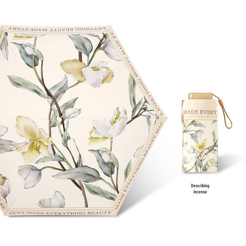 

Know Umbrella: Dual-Use Five-Fold Sunshade & Rain Umbrella | High-End Mini Flat Folding Six-Fold Design