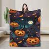 Halloween Pumpkin Plush Blanket Girls Boys  Flannel Bedding Throws For Outdoor Warm Design Quality Bedspread Birthday Present