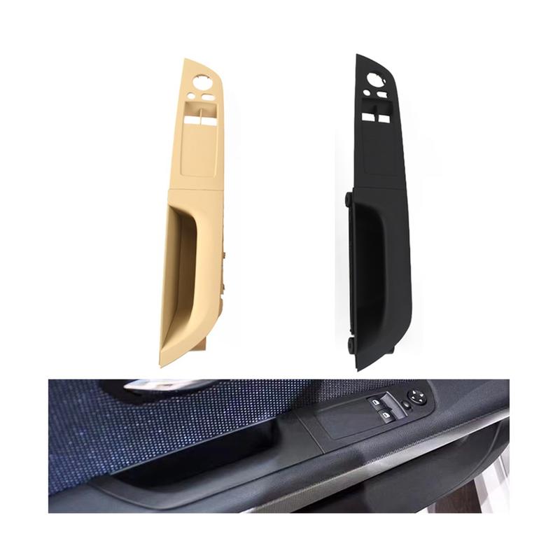 Car Interior Left Driver Door Armrest Window Switch Panel Cover Handle for BMW 3 Series M3 E92 COUPE 2007-2014(Black)