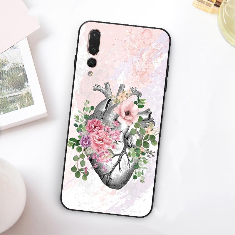 Human Anatomy Heart Art For Huawei Nova 11 10 9 SE Y70 Y60 Y90 Y61 Y91 Y73 Y72 12i 11i 8i P30 P40 Lite P60 Pro Case